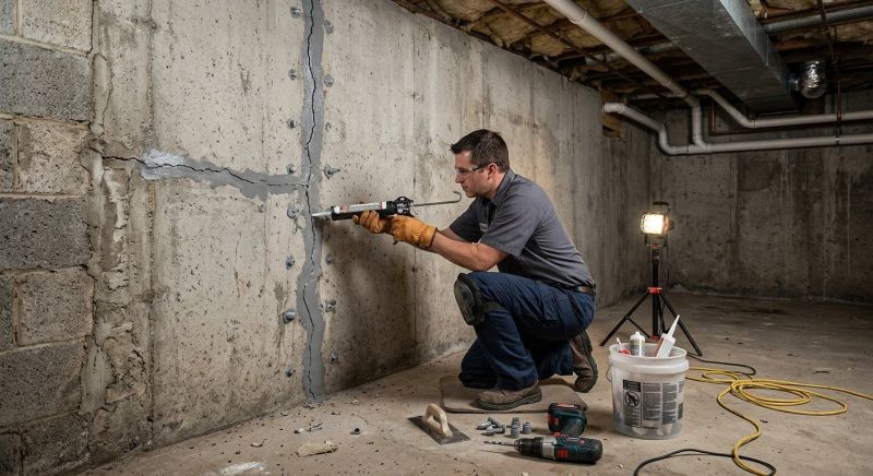 Basement Crack Repair in Statesville, NC