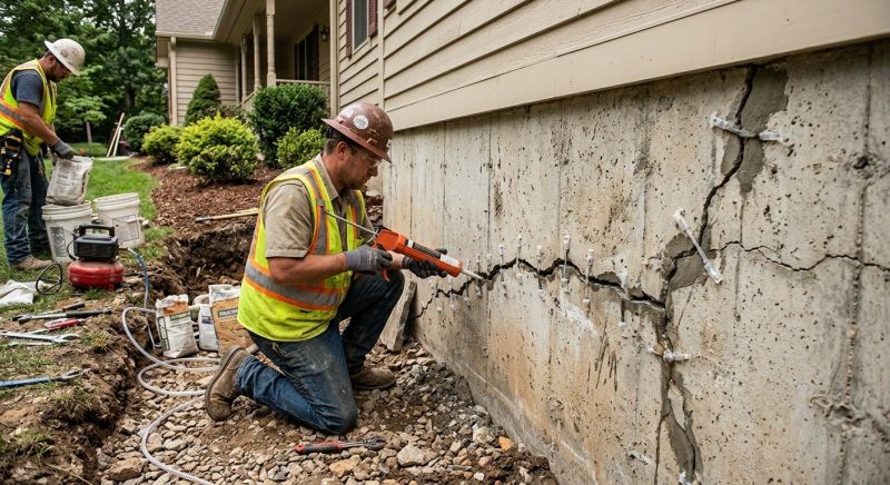 Cracked Foundation Repair in Catawba, NC