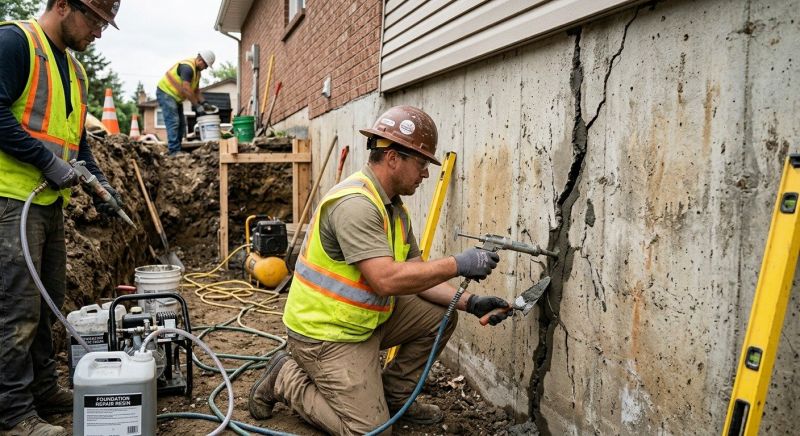Cracked Foundation Repair in Union Grove, NC