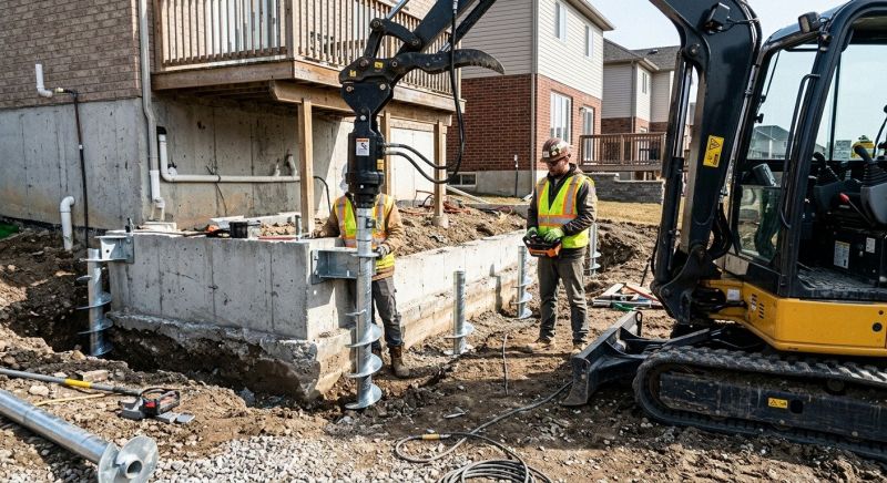 Helical Pile Installation in Statesville, NC