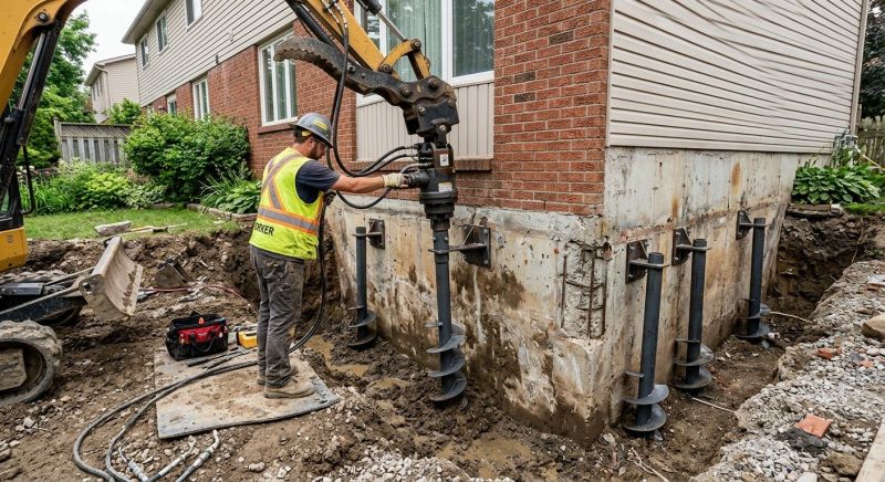 Helical Pile Installation in Statesville, NC