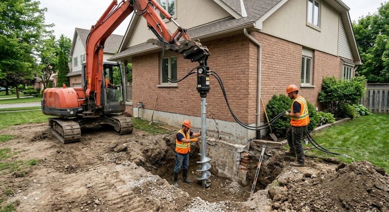 Helical Pile Installation in Statesville, NC