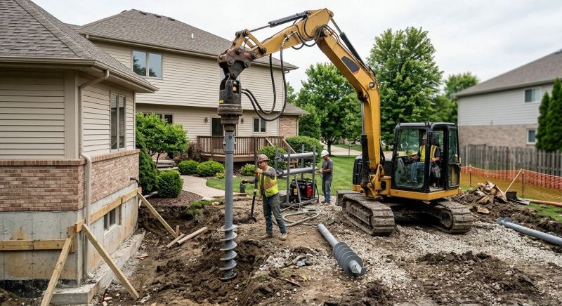 Helical Pile Installation in Statesville, NC