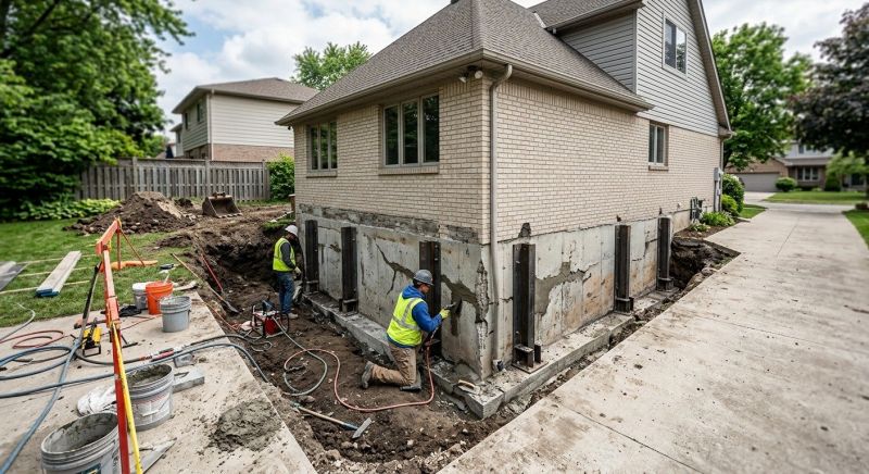 Sinking Foundation Repair in Hickory, NC